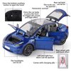 OANMYJJO Toy Cars Y 1/24 Zinc Alloy Diecast Metal Model Car, Pull Back Toy Model with Light and Music, Suitable for Children Aged 3 and Above as Gifts(Blue)