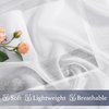 NICETOWN White Sheer Curtains 63 inch Length for Bedroom, Rod Pocket Translucent Voile Sheer Airy & Breathable Curtain Panels for Flat/Apartment, 2 Pieces, 60" W