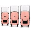 FABULWAY 3PCS Clear PVC Suitcase Cover Protectors Transparent Luggage Cover Waterproof Wheeled Suitcase Dust Cover Dustproof Travel Luggage Sleeve Protector 20"+24" 28" (3PCS Upgraded)