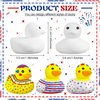 Sratte 72 Pieces DIY Rubber Ducks White Blank Rubber Ducks Bath Mini Ducks for Pool Bathtub Baby Party Favors Kids Birthday Gifts