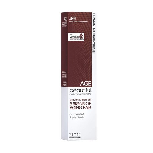AGE beautiful Permanent Hair Color Dye Liqui Creme | 100% Gray Coverage | Anti-Aging Haircolor | ...