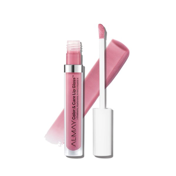 Almay Color & Care Hydrating Lip Gloss, Lip Makeup Stocking Stuffers for Women, Soft Natural Colors, Hyaluronic Acid, 500 Sunrise Punch, 0.1 fl oz