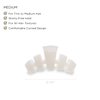 TELETIES - Medium Hair Clip - Strong Grip, Bendable Teeth, Comfortable Curved Design - Ideal for Medium-Thick Hair - For All Hair Textures - Coconut White