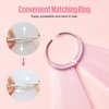 MEFA 100 Pcs Clear Nail Swatch Sticks with Ring and Numbered Tips, False Nail Sample Sticks for Nail Art Polish Color Practice Fan-Shaped Display