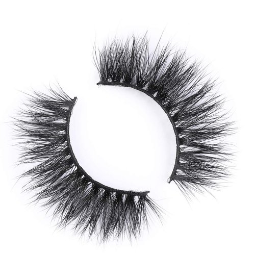 Miss Kiss 1 Pair Lashes 3D Mink Lash Natural Look Eye Lashes Soft Fluffy False Lash Cat Eye Fake Eyelashes Wispy Handmade Eyelash Strips Pack Can be Reusable 12MM