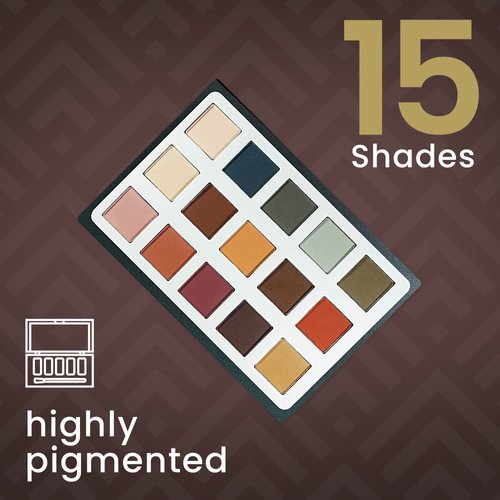 Ccolor Cosmetics - Savanna, 15-Color Eyeshadow Palette, Highly Pigmented, Long-Wearing, Easy-to-Blend, Warm Neutrals & Brown Mattes Eye Shadow, Professionally Formulated Eye Makeup