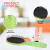 Hair Brush Detangle Hair Brushes for Women, Detangling Brush For Curly Hair, Detangle Brush, Wet Hair Brush for Thick Hair, Women Hair Brush For Curly Hair, Brushes For Hair Handmade Luxury Bling Crystal Paddle Brush Cute Rhinestone(Green)