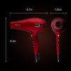 Professional Ionic Hair Dryer for Salon - 2200W Powerful Blow Dryer - Lightweight Travel for Normal & Curly Hair Includes Volume Styling Nozzle
