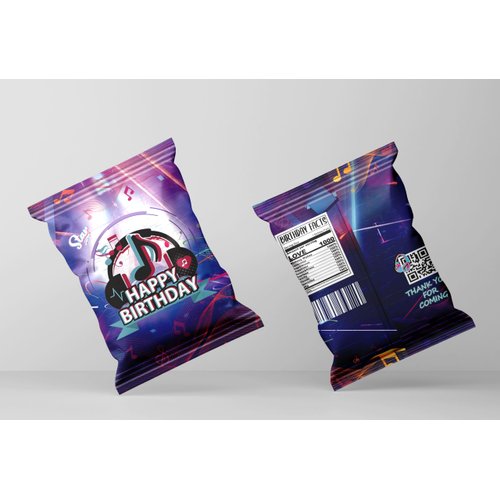 zhangxint 12 Pcs Music Party Decorations,Music Party chip bags for Music Party Supplies,Boys Girls Kids Baby Shower Party Packs