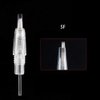 10PCS Permanent Makeup Clear Needle Cartridges for Eyebrow Eyeliner Tattoo Machine (5F)