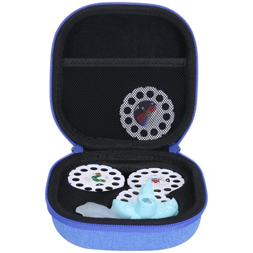 Aenllosi Hard Carrying Case Replacement for Moonlite Mini Projector Gift Pack fits upto 20 Storybook Reels,Storybook Projector Organizer(Only Case,Blue)
