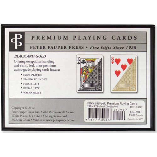 PETER PAUPER PRESS 100% Plastic Playing Cards Value Pack (4 Decks)