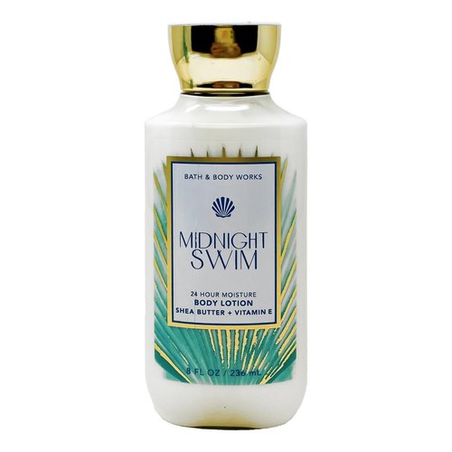 Bath & Body Works Midnight Swim - 3 Pack Of Body Lotion With a Natural Oats Sample Soap.