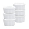 HIC Kitchen Mini Butter Crock Ramekin Set, Fine White Porcelain, 1-Ounce, Set of 6