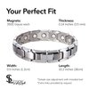 Smarter LifeStyle Elegant Titanium Magnetic Anklet for Men and Women - Adjustable Bracelet Length with Sizing Tool for Perfect Fit, Magnetic Ankle Bracelet (Silver)