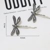 6 Pcs Metal Hair Clips Antique Silver Dragonfly Hair Pins Vintage Bobby Pins Hair Barrettes Hair Accessories for Women and Girls
