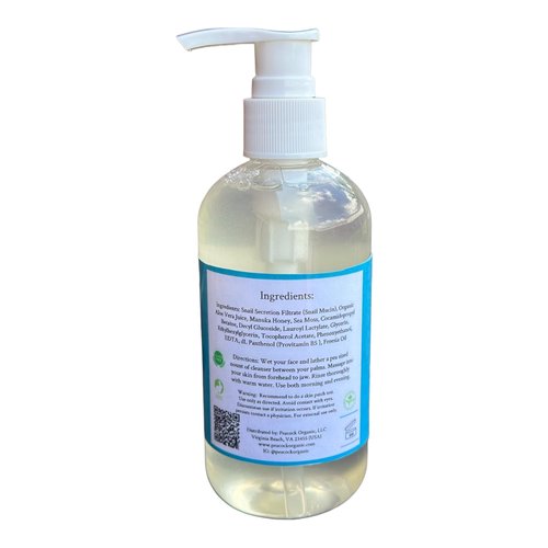 Snail Mucin Facial Cleanser | Deep Cleansing & Hydrating Formula for All Skin Types | Unclogs Pores, Boosts Collagen & Revitalizes Your Complexion | 8oz