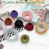 Bird Nest Magic Hair Clip - Expandable Hair Bun Maker Hair Accessories for Women Ponytail Holder Hair Bun Clip for Thin Thick Fine Curly Hair, Plastic Hair Barrettes Hair Scrunchies
