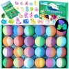 Bath Bombs for Kids with Toys Inside - 24 Pack Kids Bath Bombs with Glow in The Dark Surprise Toys Inside, Natural Organic Bubble Bath Fizzy, Valentines Day Gifts for Kid Girls Boys, Valentines Gifts
