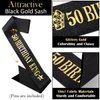TOBATOBA 50th Birthday Decorations Men 50th Birthday King Crown and Birthday King Sash Set, 50th Birthday Gifts for Him Happy 50th Birthday Decorations for Men