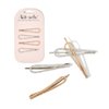 Kitsch Rhinestone Bobby Pins, 4 Pcs Wedding Hair Pins for Bridal Hairstyles, Fancy Hairpins & Hair Accessories, Sparkling Teardrop Shape Barrettes for Women & Girls, Metal Hair Clips, Gold & Silver