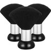 Barber Neck Brush for Hair Cutting and Cleaning - 3 Pieces with Plastic Handle Grip for Sweeping Hair Around Face (Cute Style)
