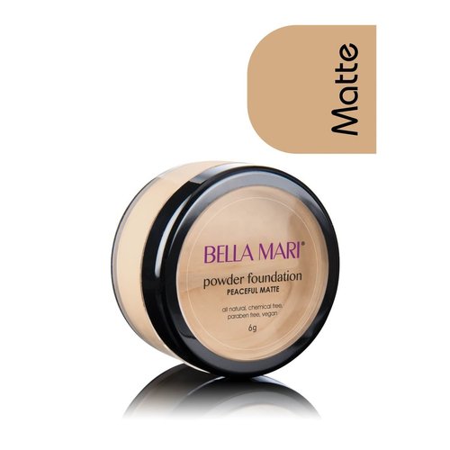 Bella Mari Natural Mineral Powder Foundation, Peaceful (Neutral); 0.2oz