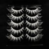 MUQIU37 White Lashes Fairy Eyelashes Cat Eye Wispy Spiky False Eyelashes Cosplay Manga Lashes Halloween Easter Lashes Natural Anime White Fake Lashes Fox Eye Long Volume Fake Eyelashes (MQ15-5 Pairs)