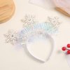 Ecuupas Christmas Headbands Snowflake Hairbands Glitter Snowflake Rhinestone Hair Hoop Xmas Headpiece Woman Girls Hair Decoration for Festival Holiday Winter Party Supplies