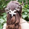 4Pcs White Lace Hair Bow for Women,Lace Bow Hair Clips,Lace Bows for Hair,Bowknot Hair Clips,Tulle Bow Barrettes,Elegant Hairpins Alligator Hair Clips Hair Accessories for Girls Toddlers Women