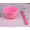 luzen 2Pcs Professional Silicone Mask Bowls with Plastic Spatula Reusable DIY Facial Mask Bowl Mixing Spatula Cosmetic Mud Mask Mixing Bowl Skincare Beauty Tool Kit for Beauty Salon or Home Use, Pink