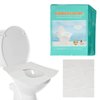 Toilet Seat Covers Disposable, 100-Count Flushable Paper Travel Toilet Seat Covers for Adults and Kids Potty Training, Great Biodegrable Accessories for Public Restrooms, Airplane, Camping