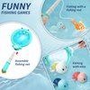 LZZAPJ Baby Bath Toys for Toddlers 1-3, Kid Bathtub Toy with 36 Foam Bath Letter & Number, Fishing Games with Fish Net, Water Pool Toy with Storage Bag, Shower Toy Gift for Boy Girl Infant 1 2 3 4 5 6