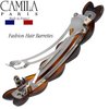 Camila Paris CP2427 French Hair Barrette Clip for Girls Braided, Tortoise Shell, Automatic Clasp, Strong Hold Grip Hair Clips for Women, No Slip Durable Styling Girls Hair Accessories, Made in France