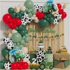 Farm Tractor Birthday Party Supplies 137 Pcs Tractor Balloon Garland Arch Kit Green Tractor with Farm Animal Cow Print Latex Balloons for Tractor Birthday Autumn Harvest Party Decoration