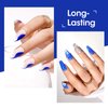 Gellen Gel Nail Polish Set, 6 Colors Blue Gel Polish White Glitter Nail Polish Set, Soak Off UV Gel Summer Gel Polish Set Manicure DIY Home Salon Nail Art