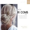 Gorais Leaf Bride Wedding Hair Comb Pearl Bridal Hair Piece Crystal Side Comb Hair Accessories for Women and Girls (A-Silver)