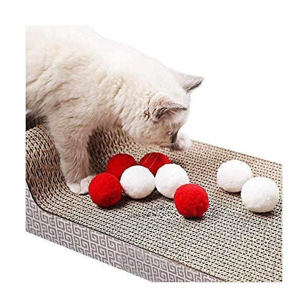 YuYww Cat Toy Ball Interactive Cat Balls Soft Cat Bouncy Ball for Exercise and Interactive Play, Bouncy & Noise-Free, Pack of 10