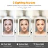 DenCert Rechargeable Travel Makeup Mirror 72 LED Lighted Makeup Mirror Travel Mirror Compact Slim LED Vanity Mirror with Lights Lighted Makeup Mirror with 3 Lighting Modes Dimmable Touch Screen (W1)