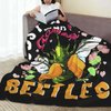 Just A Girl Who Loves Beetles Blanket Cute Beetle Decor Throw Blanket Gifts for Girls Boys Beetle Lover Super Warm Soft Plush Lightweight Fleece Flannel Bed Blanket for Kids Adults Men Women 50"X40"