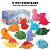 Ganowo 12PCS No Hole Dinosaur Bath Toys for Toddlers 1-3, Mold Free Baby Bathtub Pool Water Toys for Dinosaur Party Favors Birthday Christmas Easter