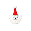 Patchwork Pet Pricklet Polar Bear Dog Toy Christmas Santa Plush Interactive Rubber Spiky Ball