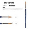 Escoda Optimo Series 1210 Artist Watercolor & Acrylic Short Handle Paint Brush, Pure Kolinsky, Round, Size 1