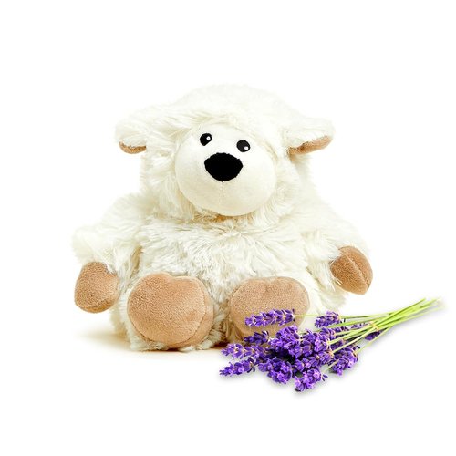 warmies Junior Microwavable & Weighted Stuffed Animals, Sheep - Heated Stuffed Animal Plushie for Warmth & Comfort - Cute Soft Plush Toys for Adults & Children (Boys, Girls, Babies & Toddlers)
