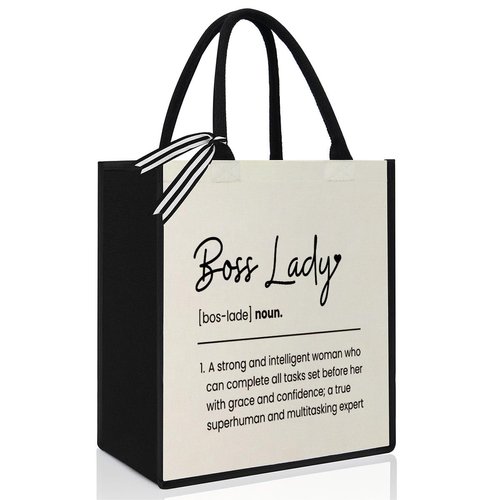 Wzotiy Boss Lady Gifts for Women Boss Gifts Boss Birthday Gifts Boss Appreciation Gifts for Women Christmas Gifts Farewell Gifts for Female Boss Coworkers Leader Manager Supervisor Boss Lady Tote Bag