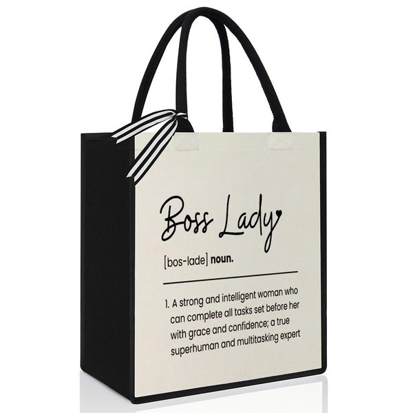 Wzotiy Boss Lady Gifts for Women Boss Gifts Boss Birthday Gifts Boss Appreciation Gifts for Women Christmas Gifts Farewell Gifts for Female Boss Coworkers Leader Manager Supervisor Boss Lady Tote Bag