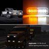 EASE2U E Led Strobe Lights for Trucks Vehicles Suvs,12-24v 4pcs Emergency Warning Caution Hazard Construction Slim Sync Feature Car with Main Control Surface Mount (White Amber)
