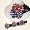 Sparkling Crystal Stone Braided Hair Clips, Four-Leaf Clover Chopped Hairpin Duckbill Clip, Braided Hair Clip with Rhinestones for Women/Girls (A-4PCS)