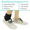 Vive Ankle Brace for Sprained Ankle - Adjustable Ankle Sleeve for Plantar Fasciitis, Tendonitis, Sprains, Swollen Feet - Lace Up Support Wrap for Running, Sports Injuries, Recovery (Fits Right & Left)