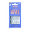 KISS Gel Fantasy Dreamdust, Press-On Nails, Nail glue included, Champagnes', Light Blue, Short Size, Squoval Shape, Includes 28 Nails, 2G Glue, 1 Manicure Stick, 1 Mini File